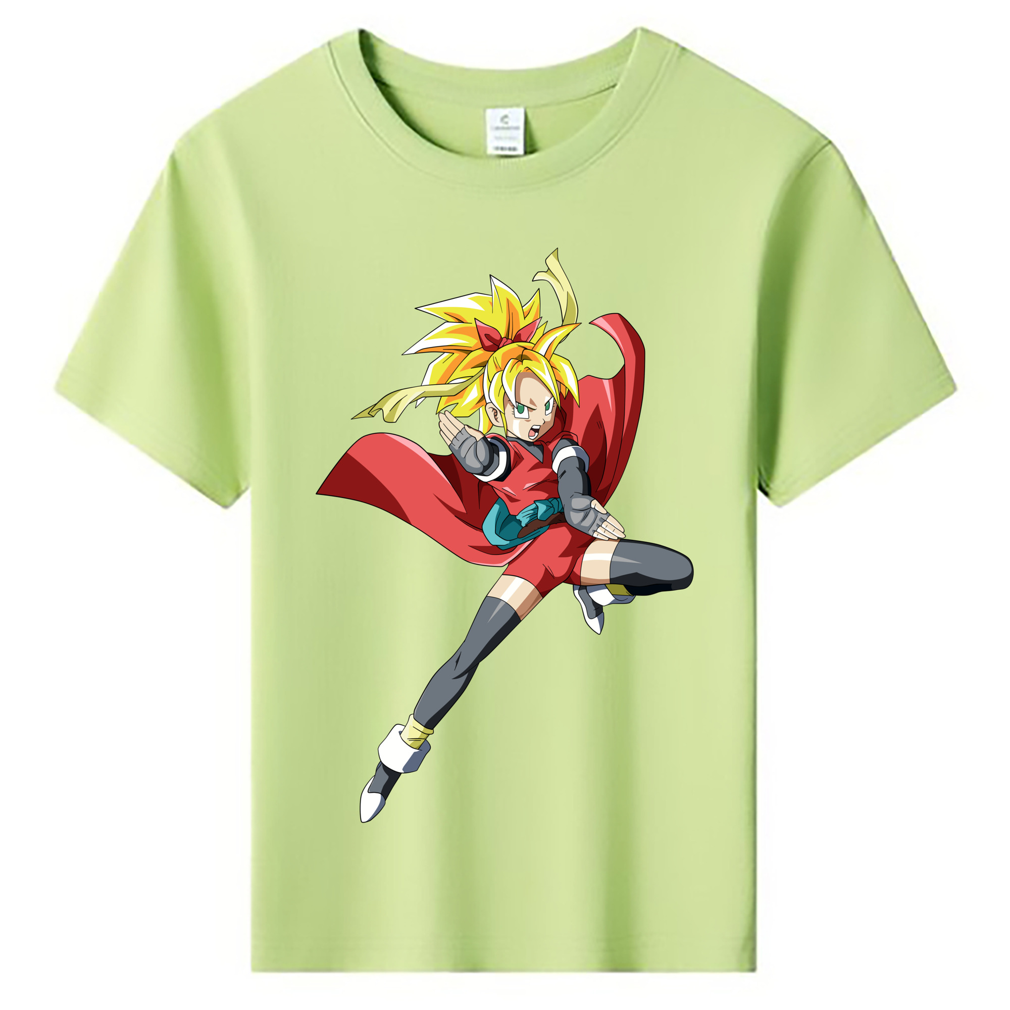 （画像用） ドラゴンボール カリフラ DRAGON BALL Caulifla 綿100％キッズTシャツ（フロントプリント）